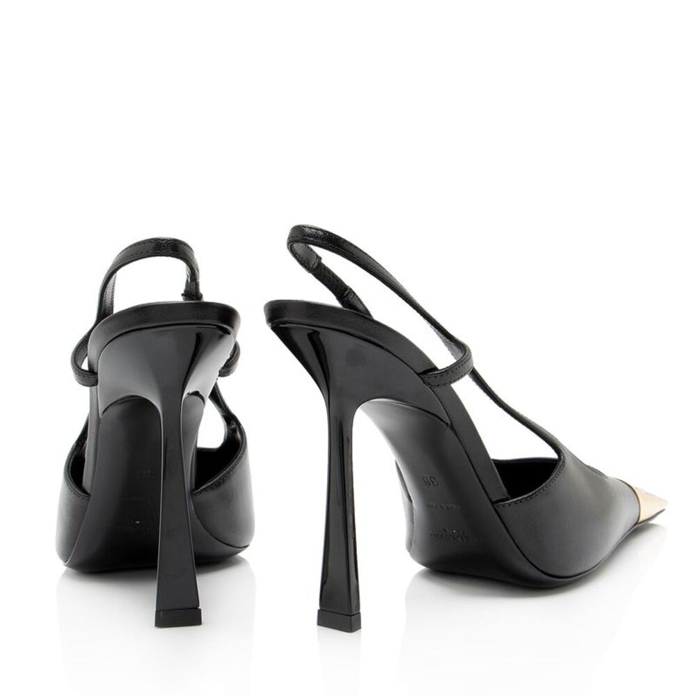 Saint Laurent Leather Jeanne Slingback Pumps - Size 6 / 36 - Picture 3 of 8